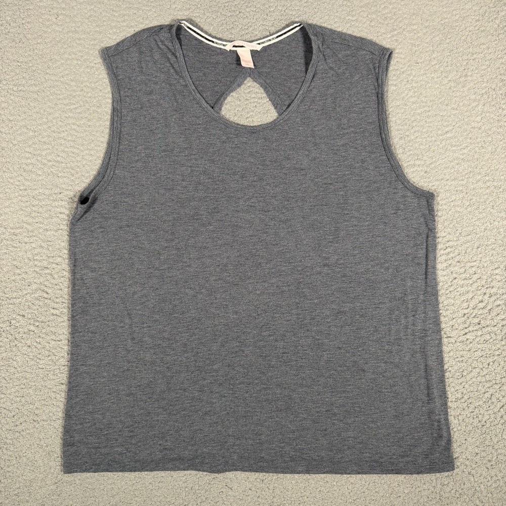 Victoria's Secret Shirt Womens Large Gray Sleeveless Lounge Modal Blend Sleep